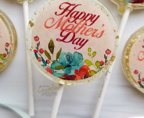 Mother's Day Flower Lollipops -Set of 6 - Sweet Caroline Confections | The Original Sparkle Lollipops