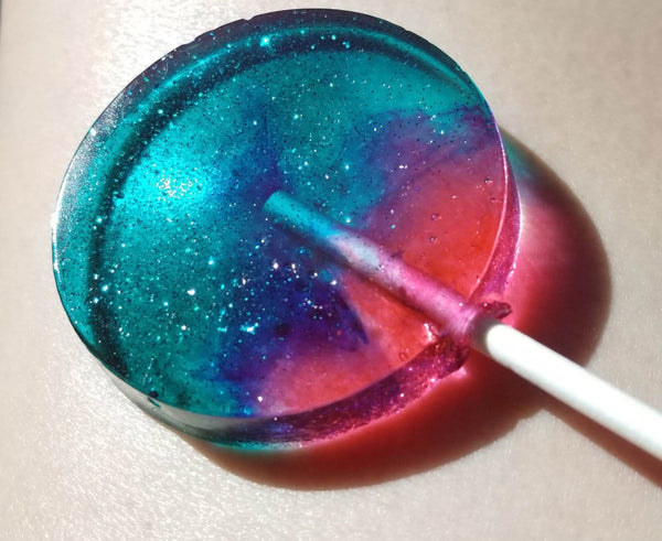 Miami Watercolor Sparkle Lollipops - Set of 6 - Sweet Caroline Confections | The Original Sparkle Lollipops