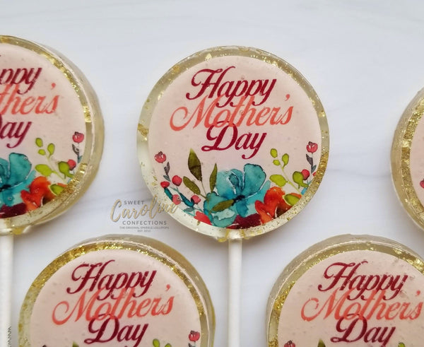 Mother's Day Flower Lollipops -Set of 6 - Sweet Caroline Confections | The Original Sparkle Lollipops
