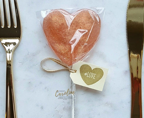 Rose Gold Lollipops - Set of 6 - Sweet Caroline Confections | The Original Sparkle Lollipops